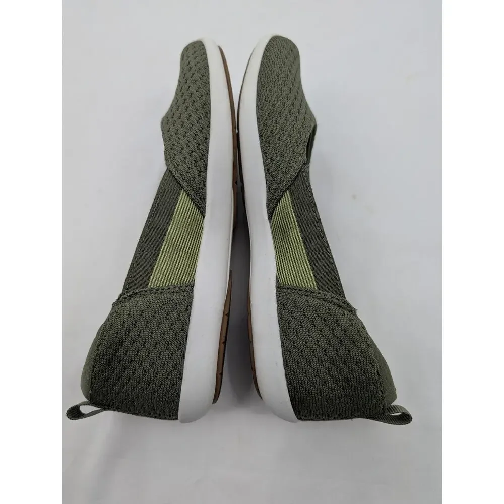 Ryka Cheri Flat Shoe in Dark Green Size 5.5 Women's Slip Ons Comfort Athleisure